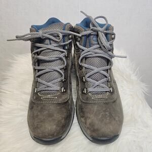 Timberland Women’s Mt. Maddsen Mid Waterproof Hiking Boots Gray Full Grain